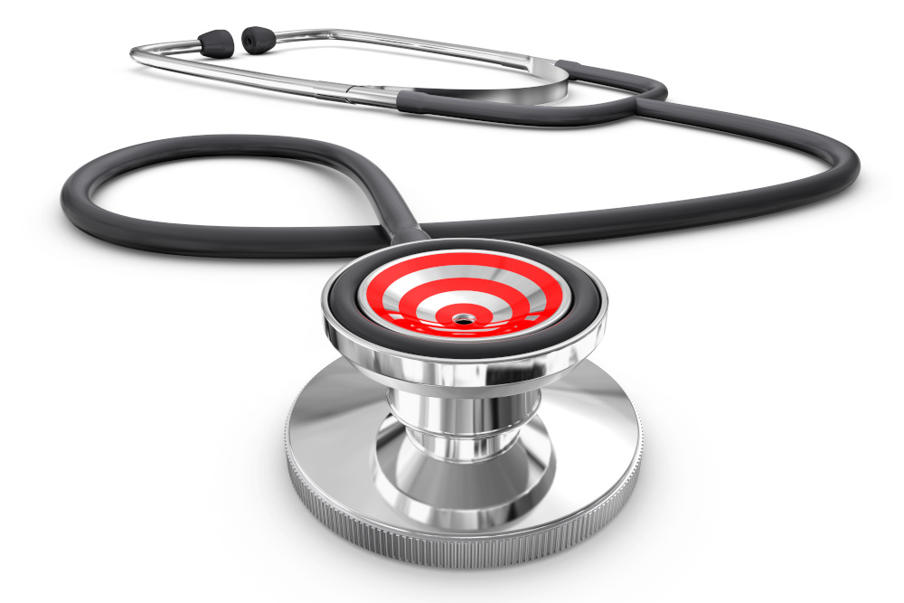 Stethoscope with bullseye VISION AND GOALS